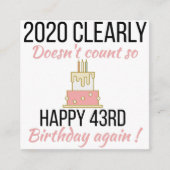 Happy 44th Birthday, Funny 44th verjaardagskaart Informatiekaartje (Voorkant)