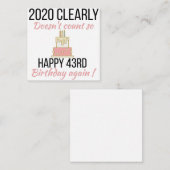 Happy 44th Birthday, Funny 44th verjaardagskaart Informatiekaartje (Voorkant / Achterkant)