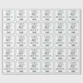 HAPPY 45TH BIRTHDAY; Art Deco Style; aangepaste na Cadeaupapier (Vlak)