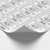 HAPPY 45TH BIRTHDAY; Art Deco Style; aangepaste na Cadeaupapier (Hoek)