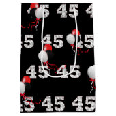 Happy 45th Birthday Balloons Medium Gift Bag Cadeauzakje (Achterkant)