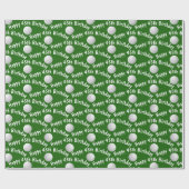 Happy 45th Birthday golfballen Cadeaupapier (Vlak)