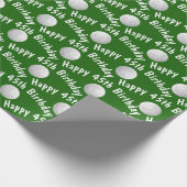 Happy 45th Birthday golfballen Cadeaupapier (Hoek)