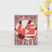 Happy 45th Birthday Kaart (Gele Bloem)