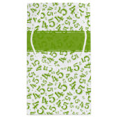 Happy 45th Birthday Number Pattern Green/White Klein Cadeauzakje (Achterkant)