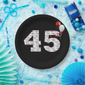 Happy 45th Birthday op zwart papier Bord (Feest)