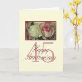 Happy 45th Jubileum rozen Kaart (Gele Bloem)