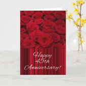 Happy 45th Jubileum rozen Kaart (Gele Bloem)