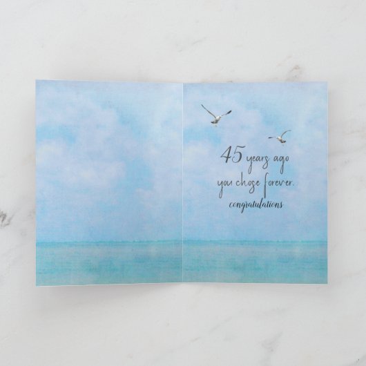 Happy 45th Jubileum Tropical Window Kaart (Binnen)