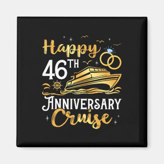 Happy 46th Anniversary Cruise Golden Wedding Trip  Magneet