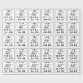 HAPPY 46TH BIRTHDAY; Art Deco Style; aangepaste na Cadeaupapier (Vlak)