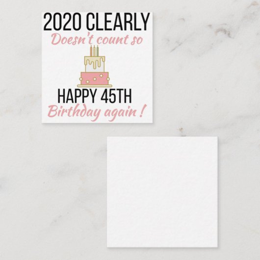 Happy 46th Birthday, Funny 46th verjaardagskaart Informatiekaartje (Voorkant / Achterkant)