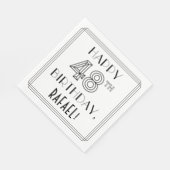 HAPPY 48th BIRTHDAY; Art Deco Style; aangepaste na Servet (Hoek)