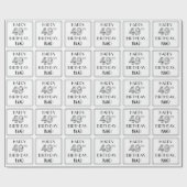 HAPPY 49TH BIRTHDAY; Art Deco Style; aangepaste na Cadeaupapier (Vlak)