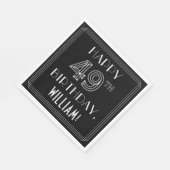 HAPPY 49TH BIRTHDAY; Art Deco Style; aangepaste na Servet (Hoek)