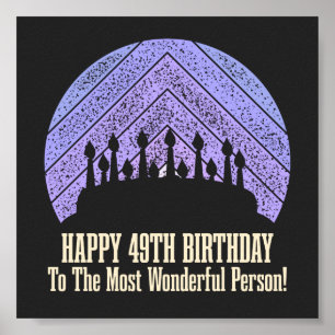 Happy 49th Birthday die gezegde wil citeren Poster