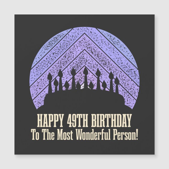 Happy 49th Birthday wishing saying quote (Voorkant)