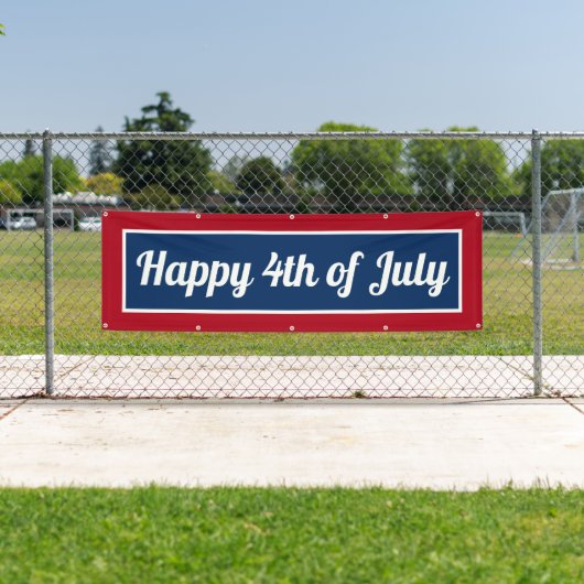 Happy 4-de-juli Red White Blue Party Big Spandoek (Insitu)