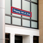 Happy 4-de-juli Red White Blue Party Big Spandoek (Buitenkant Gebouw)