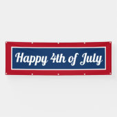 Happy 4-de-juli Red White Blue Party Big Spandoek (Horizontaal)