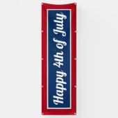 Happy 4-de-juli Red White Blue Party Big Spandoek (Verticaal)