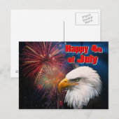Happy 4 juli 1 Briefkaart (Voorkant / Achterkant)
