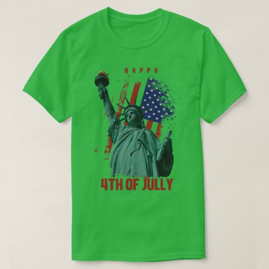 Happy 4 juli (5) t-shirt (Design voorkant)