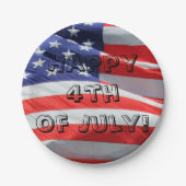 Happy 4 juli, Amerikaans Bord van de Vlag, Vierde  (Voorkant)
