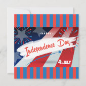 Happy 4 juli Amerikaanse vlag Personalize Kaart (Voorkant)