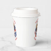 Happy 4 juli Amerikaanse vlag Schattigee puppy Papieren Bekers (Rechts)