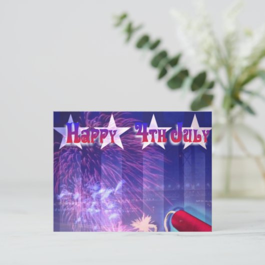 Happy 4 Juli Briefkaart (Staand voorkant)