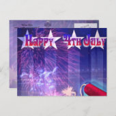 Happy 4 Juli Briefkaart (Voorkant / Achterkant)