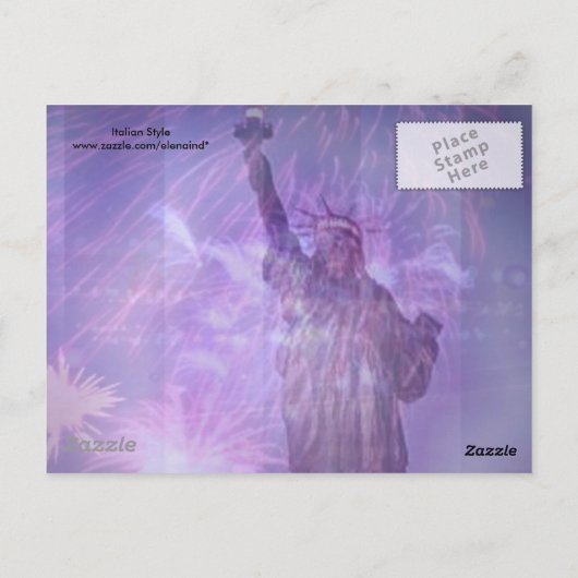 Happy 4 Juli Briefkaart (Achterkant)