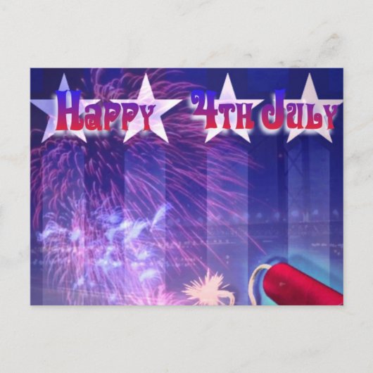 Happy 4 Juli Briefkaart (Voorkant)
