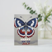 Happy 4 juli, Butterfly, VS, Holiday, Feestdagenkaart (Staand voorkant)