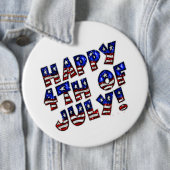 Happy 4 juli/Colossal, 6-inch Button bij de ronde (In situ)