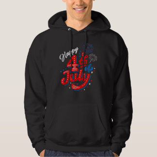 Happy 4 juli Cool Independence Day Patriotic Hoodie