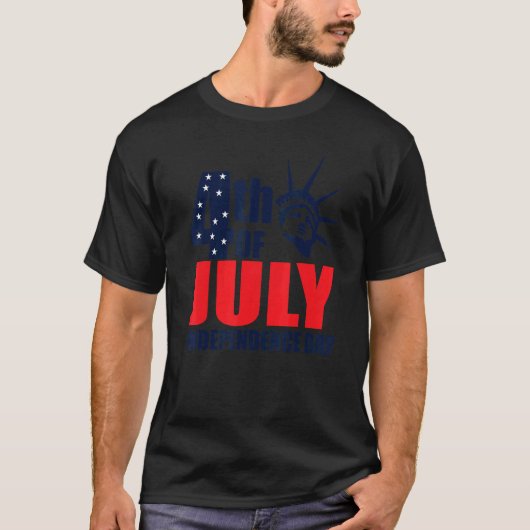 Happy 4 juli Cool Independence Day Patriotic T-shirt (Voorkant)
