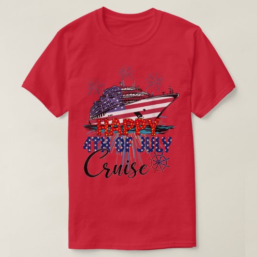Happy 4 juli Cruise Squad Matching Group Fami T-shirt (Design voorkant)