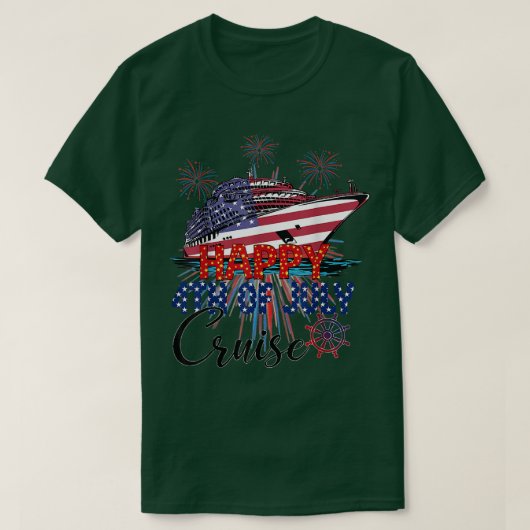 Happy 4 juli Cruise Squad Matching Group Fami T-shirt (Design voorkant)