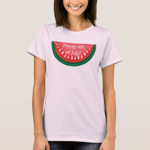 Happy 4 juli dameskastje watermeloen t-shirt