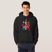 Happy 4 juli drie gedenkwaardige Amerikaanse Koe v Hoodie (Voorkant volledig)