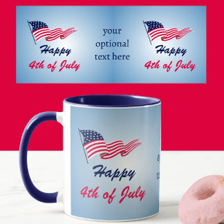 Happy 4 juli met Amerikaanse vlag promotie Mok