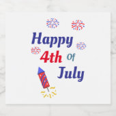 Happy 4 juli Napkins Bier Etiket (Enkel label)