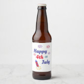 Happy 4 juli Napkins Bier Etiket (Voorkant)