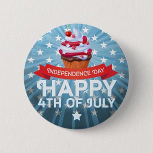 Happy 4 juli OnafhankelijkheidsVintage Ronde Button 5,7 Cm