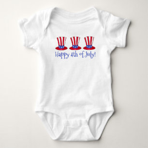 Happy 4-juli Patriotic oom Sam Pet America Romper
