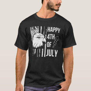 Happy 4 juli patriottische Amerikaanse adelvlag T-shirt