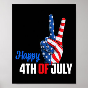 Happy 4 juli Peace America Independence Day P Poster
