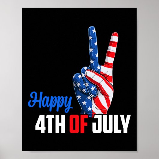 Happy 4 juli Peace America Independence Day P Poster (Voorkant)